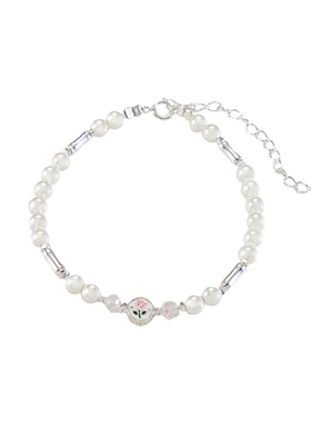 楚噢CHUO纯银S925郁金香珍珠手链