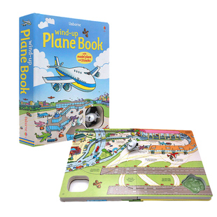 Usborne轨道书 飞机发条轨道书 Wind-Up Plane Book 进口英文原版 大开益智轨道书 亲子玩乐纸板操作 系列环游世界探险之旅