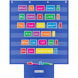 多功能故事条句子条单词卡片课堂标准口袋Standards Pocket Chart