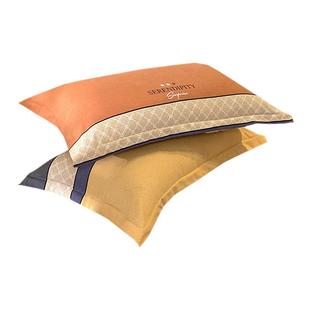 全棉磨毛枕套一对装加厚纯棉枕头套48x74cm秋冬季学生宿舍枕芯套