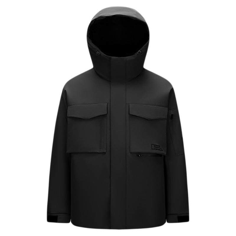 森马鹅绒服防雨防风发热羽绒服男
