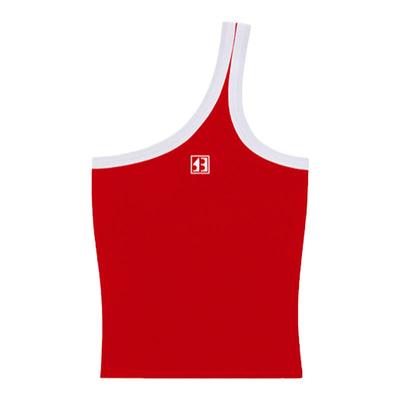 CALLEDBACK单肩吊带撞色背心