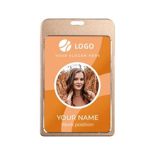 金属工作证工牌卡套带挂绳定制员工工作证卡工号牌小卡工卡校园卡饭卡厂牌套门禁卡铝合金工作牌胸牌挂定做