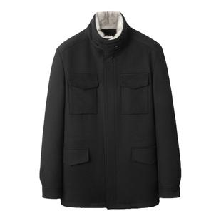 北欧十字貂内胆羊绒大衣立领短款整貂水貂貂皮大衣男貂内胆尼克服