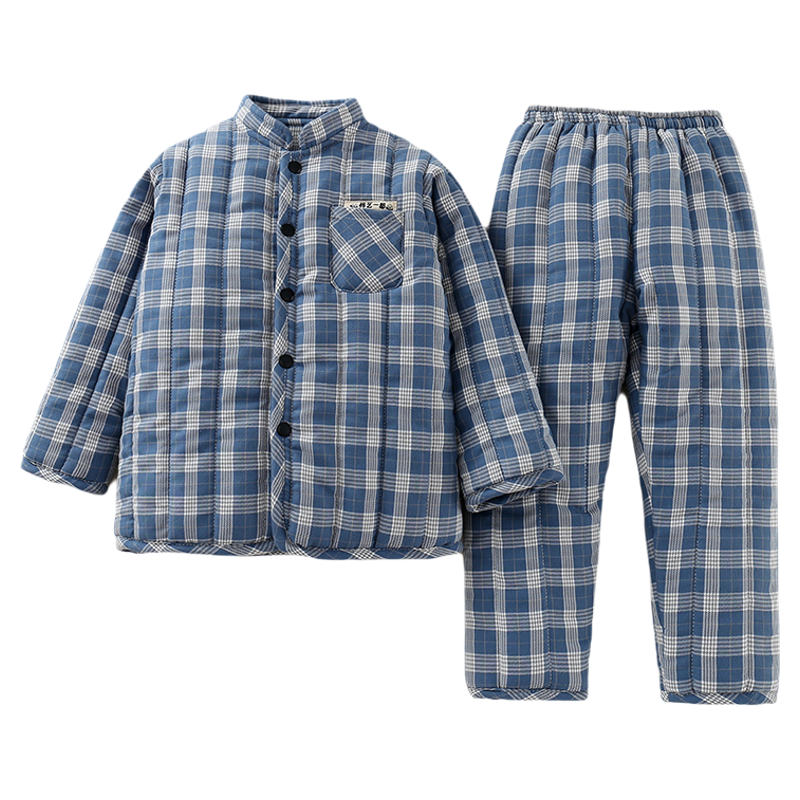 儿童手工棉花冬季加厚棉服两件套