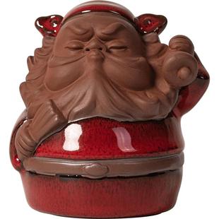 陶瓷五福临门Q版欢喜小将招财弥勒佛财神 钟馗 月老 关公桌面摆件