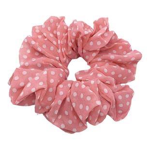 YUMMY 两个包邮 大号水玉点雪纺波点猪肠发圈大肠 湖蓝粉红深蓝