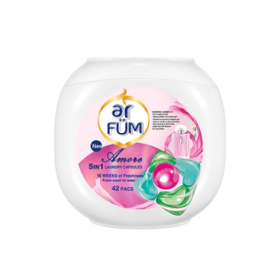 纺优美五合一洗衣凝珠心心珠洗衣球持久留香除菌除螨护色洁净42粒