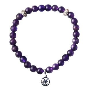 麦玲玲吉庆堂贵人之宝-紫水晶手串本命年九紫离火转运珠手链女