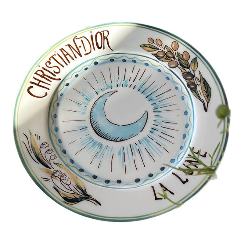 法式素描太阳盘骨瓷西餐餐具套装