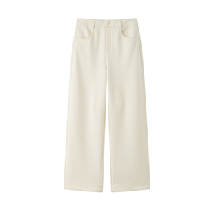 【缱绻日光】CHICJOJO白色裤子女25冬新款宽松加厚慵懒休闲香蕉裤