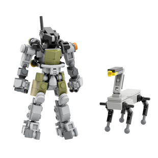 积木机甲机器人小型积木变形玩具骨架拼装机甲霸气新品男孩礼物