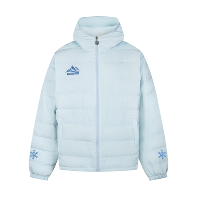 DHSS雪花刺绣连帽轻薄羽绒服