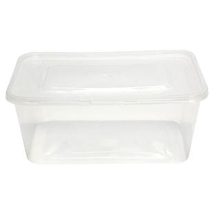 喇叭花一次性餐盒塑料方盒圆汤碗外卖打包盒快餐盒饭盒便当盒带盖