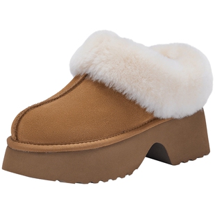 热风厚底雪地靴女2025年冬季新款保暖绒绒靴增高棉鞋休闲靴子女鞋