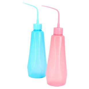 日式弯头尖嘴水壶塑料细流糖果色花卉盆栽多肉长嘴挤压式小浇水壶