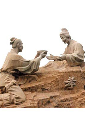 一家三口亲情主题玻璃钢仿铜人物雕塑户外景观孝文化公园景观摆件