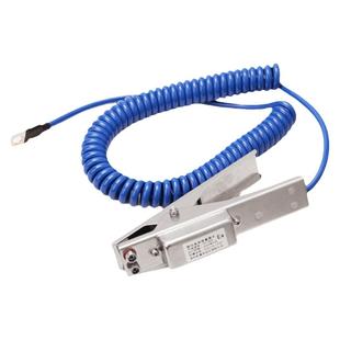 防爆静电接地夹不锈钢声光带报警线夹加油站化工防静电消除双夹子