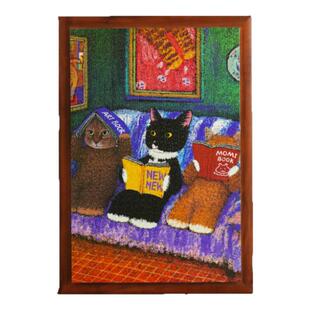 猫的天空之城喵喵读书会1000片拼图卡通插画师成人版益智解压玩具