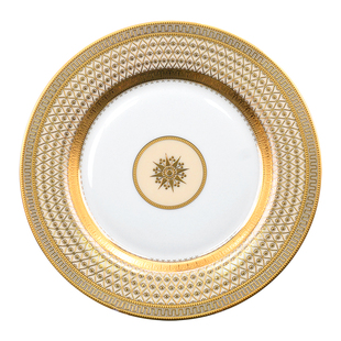 碗碟套装欧式轻奢高级感骨瓷浮雕金餐具家用乔迁新居陶瓷饭碗盘子