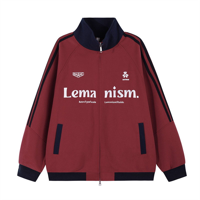 棒球服红色外套男款立领春季卫衣