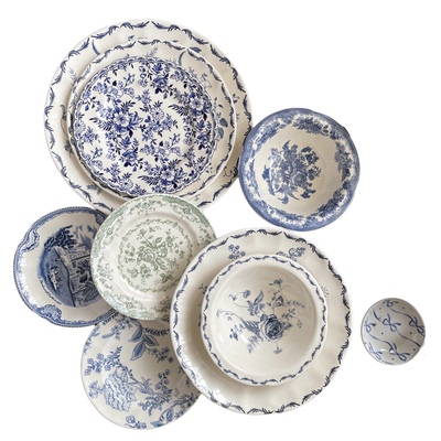 瑕疵特价盘子处理家用碗釉下彩盘