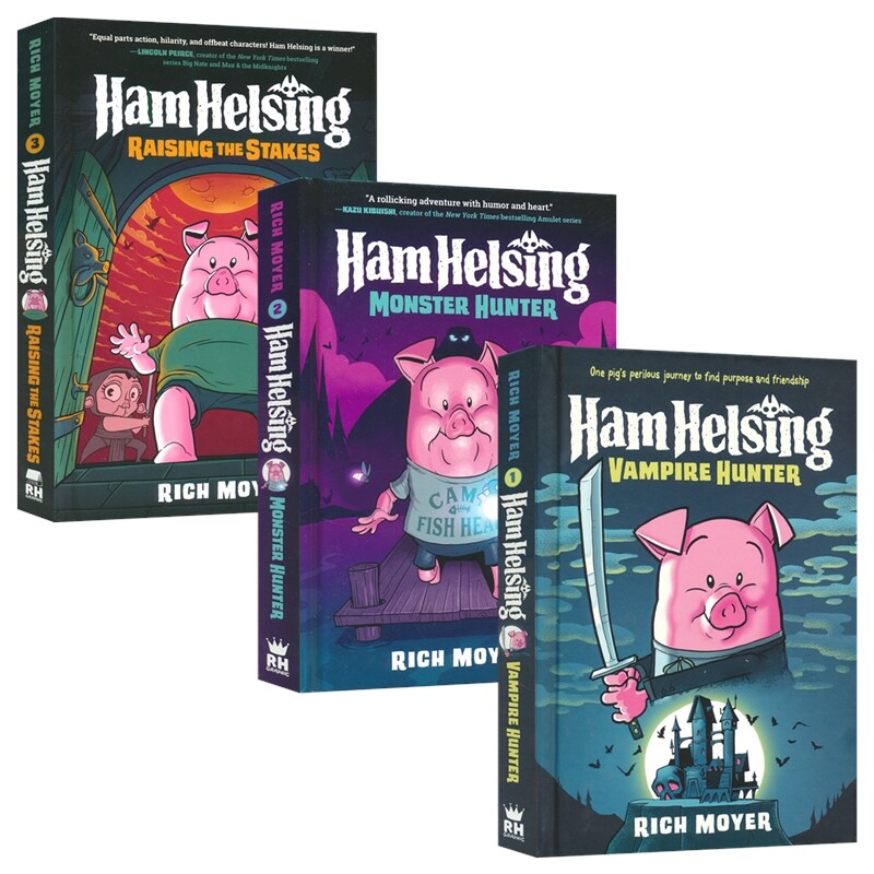 Ham Helsing Series 哈姆·赫尔辛系列1-3册 爆笑漫画 怪物猎人 友情冒险 英语图像小说 英文原版进口儿童图书