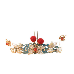 格格间原创【锦秀吟】宝石流苏发冠古风发饰富贵明制新娘汉服配饰