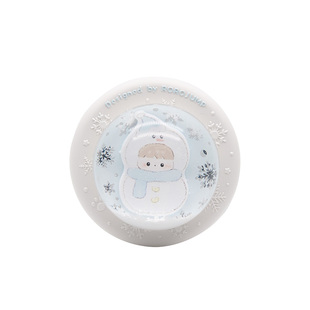 肉肉酱治愈小雪人手机磁吸支架原创设计新款便携支撑架水晶球浮雕加沙支架ins风小清新卡通可爱