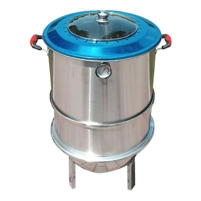 不锈钢熏肉专用桶大型吊炉烧烤炉子家用柴火烘腊肉神器无烟烤架子