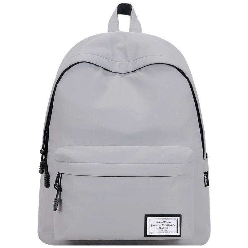 Bansusu.纯色中性情侣双肩包女2025新款男时尚潮流书包旅行包