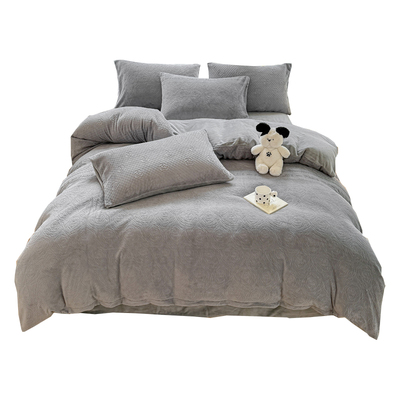 牛奶绒冬季加绒被套单件珊瑚绒150x200cm加厚被罩160x210定制被单