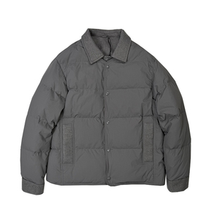 设计感假两件羽绒服男士25冬季新款潮流休闲翻领保暖外套冬装上衣