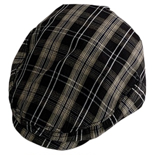 复古条纹儿童帽子春夏薄款遮阳防晒贝雷帽男女宝宝出游百搭前进帽