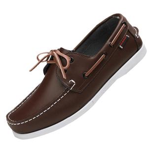 帆船鞋男士休闲鞋英伦潮流商务豆豆鞋软底皮鞋男乐福鞋舒适透气鞋
