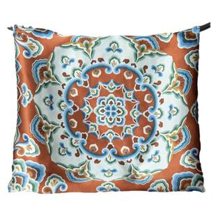 敦煌文创繁花藻井图真丝丝巾方巾新中式礼盒妈妈生日礼物博物馆