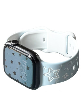 适用iwatch表带S10星芒雕刻硅胶