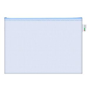 创生a4文件袋加厚透明网格拉链袋大容量试卷收纳袋办公文档案袋