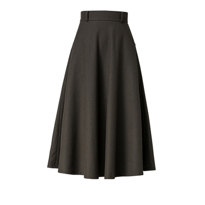 四季春秋款毛呢女士中长半身裙