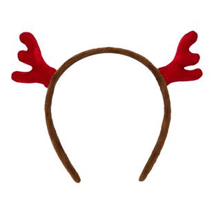 圣诞头饰可爱丝绒鹿角发箍头箍少女小孩发饰搞怪发卡蛇年小龙卡子