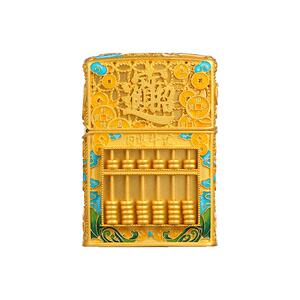 【自营】zippo打火机八方来财官方正版花丝夜光珐琅煤油防风男士