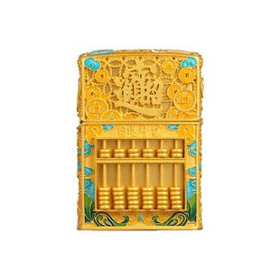 【自营】zippo打火机八方来财官方正版花丝夜光珐琅煤油防风男士