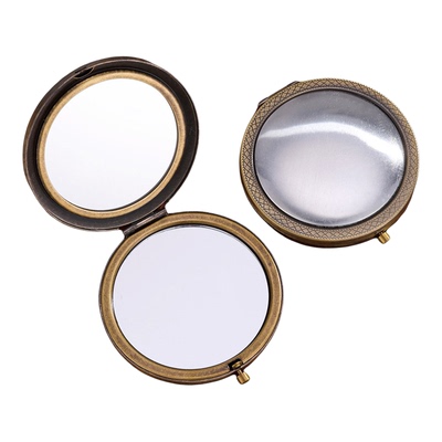 宋锦diy底托镜子双面折叠镜