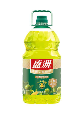 【买1送1小油】盛洲玉米橄榄调和油5升 食用油非转基因玉米油压榨