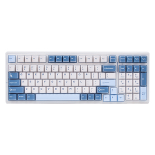 适用VGN S99键盘保护膜s99硅胶键盘膜透明机械键盘套客制化防水防尘罩子凹凸键位VGNS99全覆盖垫斑斓远山蓝