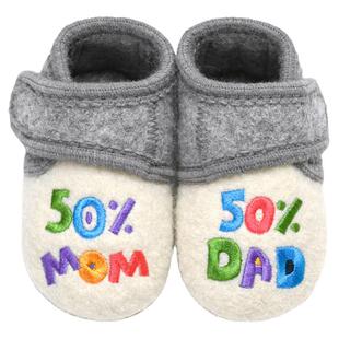 小茸0-2岁宝宝室内鞋羊毛柔软家居鞋爸爸妈妈软底防滑婴童学步鞋