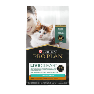 【自营】普瑞纳冠能幼猫粮LiveClear鸡肉抗猫毛防过敏猫粮5.67kg