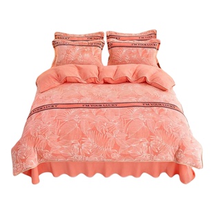 A类加厚牛奶绒四件套 双面绒加绒被套 冬季床品套件