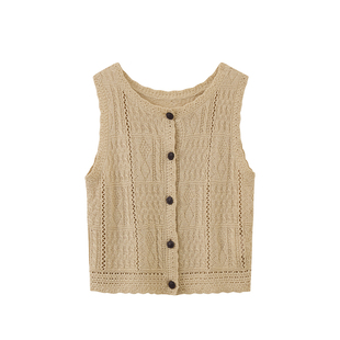 【现货】ICE DUST 26SS 春夏新款镂空绞花两穿背心 DOUBLEBOO