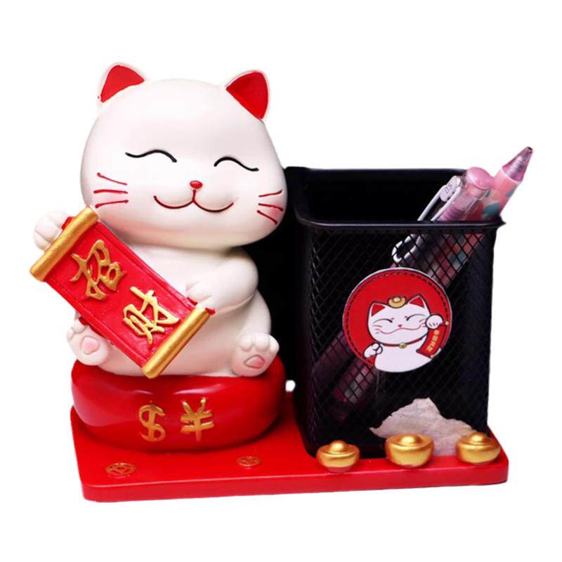 笔筒招财猫笔筒儿童学生桌面收纳